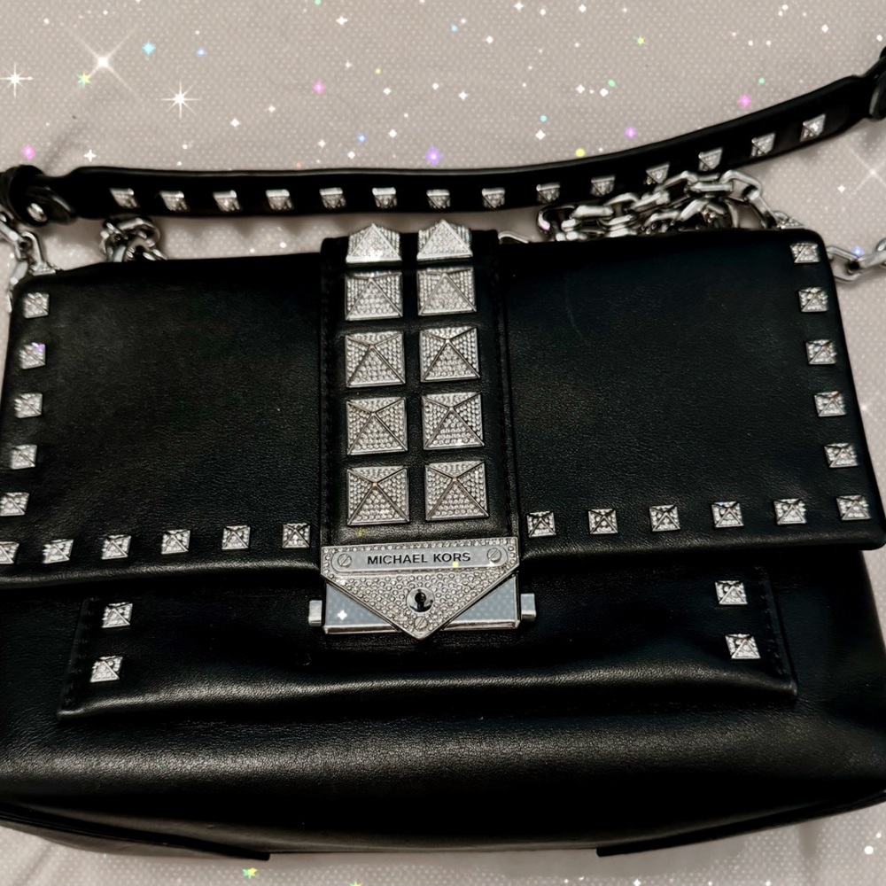 MICHAEL KORS RHINESTONE STUDDED CROSSBODY BAG EUC